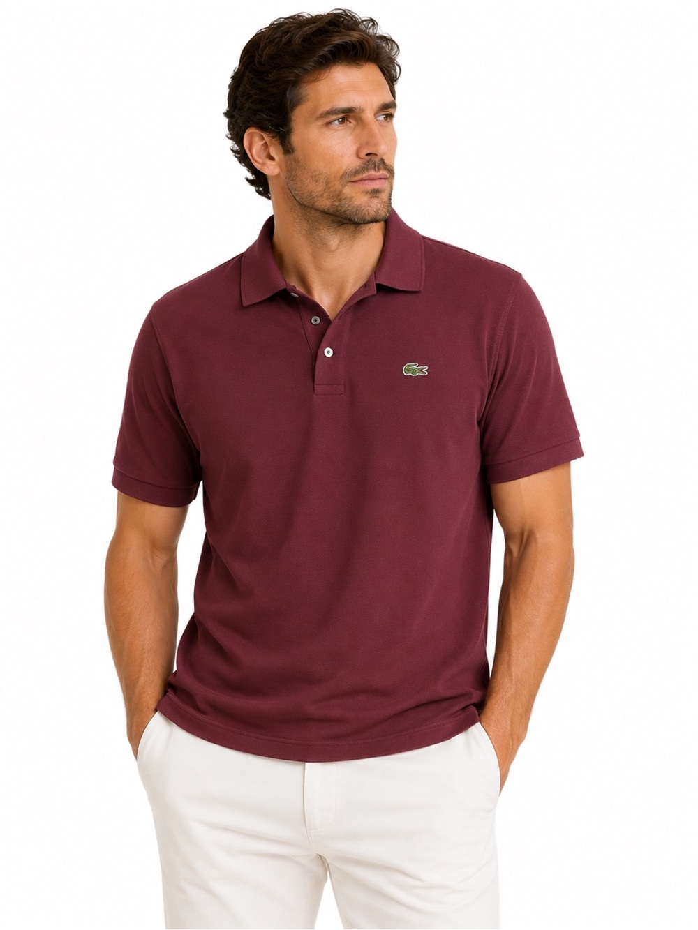 Lacoste Men's Polo in Deep Burgundy